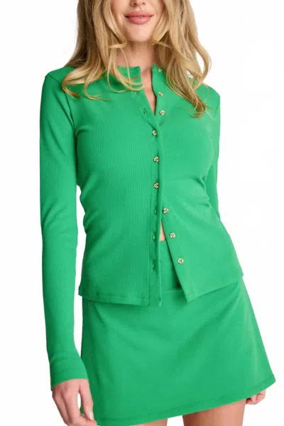 Sunday Ritual Serena Long Sleeve Cardigan In Jade In Brown