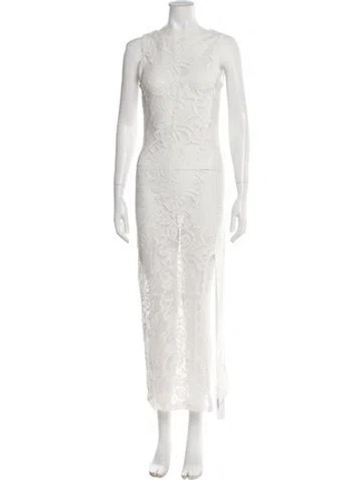 Pre-owned Sunday Saint-tropez Bateau Neckline Long Dress W/ Tags In Multi