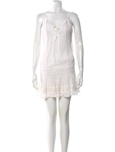 Pre-owned Sunday Saint-tropez Cowl Neck Mini Dress In Neutral