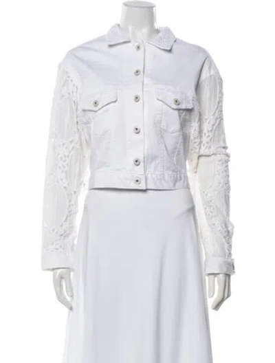 Pre-owned Sunday Saint-tropez Denim Jacket In White