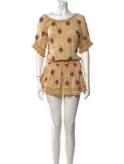 Pre-owned Sunday Saint-tropez Floral Print Mini Dress In Multi