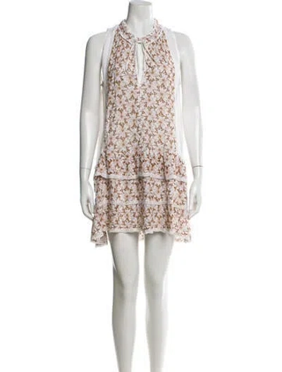 Pre-owned Sunday Saint-tropez Linen Mini Dress In Neutral