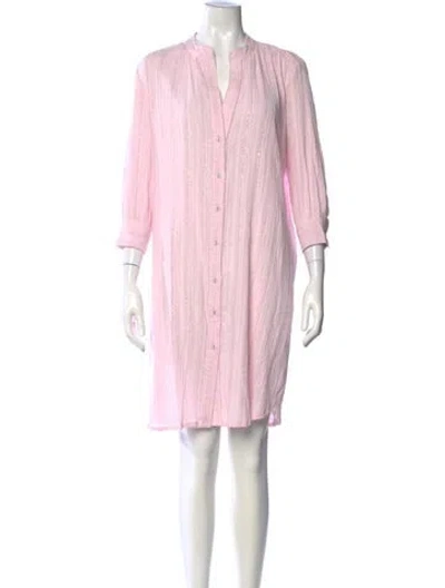 Pre-owned Sunday Saint-tropez Printed Knee-length Dress In Pink