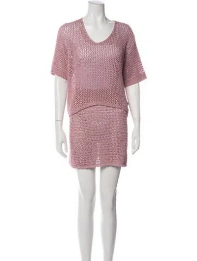 Pre-owned Sunday Saint-tropez Skirt Set In Pink