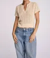Sundays Scalloped V-neck Sweater In Natural