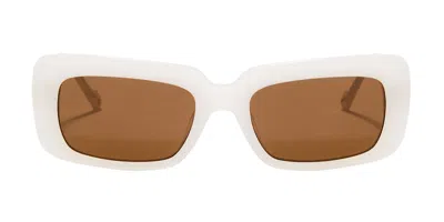 Sunday Somewhere Elle C6 Occhiali Da Sole Bianchi Per Donna In White