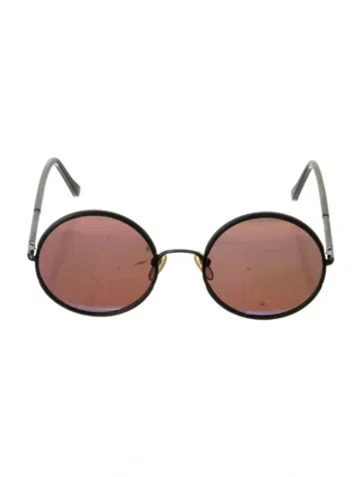 Pre-owned Sunday Somewhere Round Tinted Sunglasses In Black