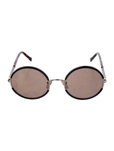 Pre-owned Sunday Somewhere Round Tinted Sunglasses In Brown