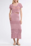 Sunday St Tropez Sunday St. Tropez Gioca Crochet Cover-up Maxi Skirt In Purple