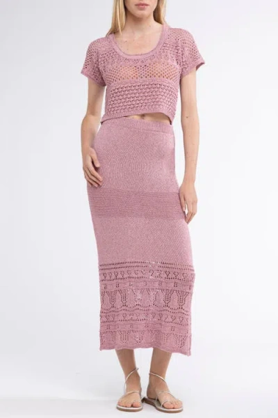 Sunday St Tropez Sunday St. Tropez Gioca Crochet Cover-up Maxi Skirt In Purple