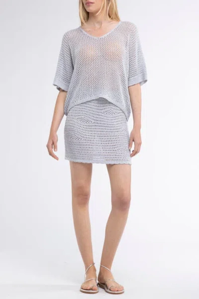 Sunday St Tropez Sunday St. Tropez Livia Crochet Cover-up Mini Skirt In White