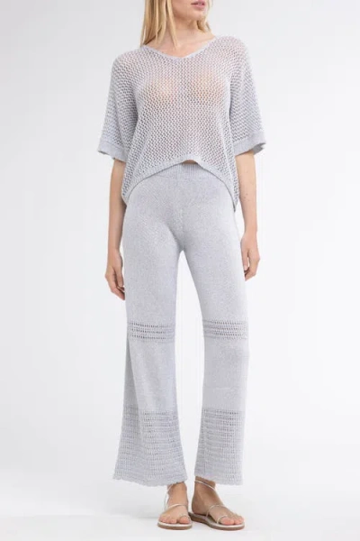 Sunday St Tropez Sunday St. Tropez Tina Crochet Cover-up Pants In Gray