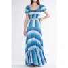 Sunday St Tropez Sunday St. Tropez Zelda Knit Cover-up Maxi Skirt In Blue
