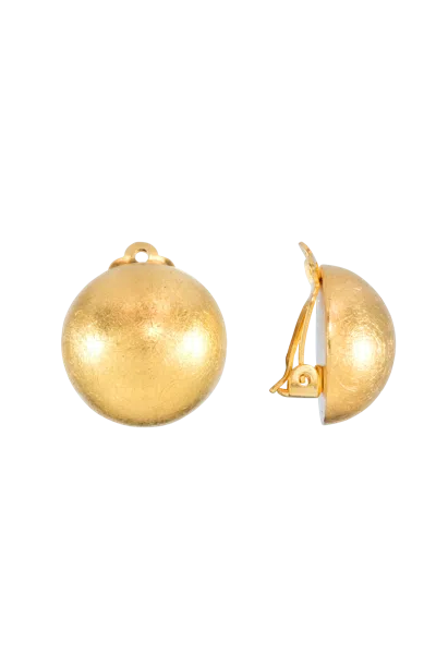 Sunday Stephens Frosted Globe Earrings Gold
