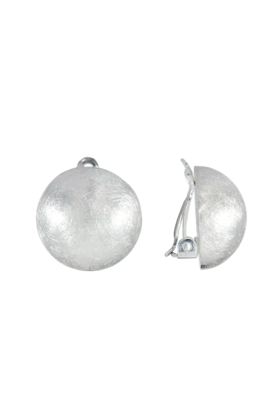 Sunday Stephens Frosted Globe Earrings Silver In White