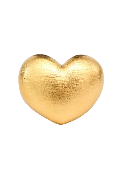Sunday Stephens Frosted Heart Gold Ring