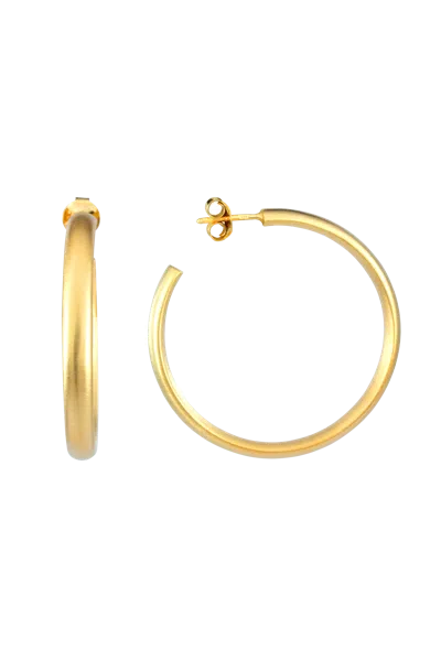 Sunday Stephens Frosted Hoop Large Gold
