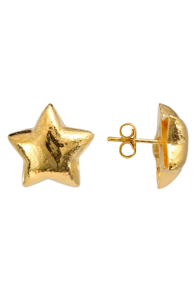 Sunday Stephens Frosted Star Earrings Gold