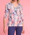 Sundays Women's Abstract Top In Tomato Red