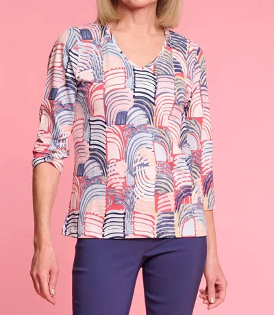Sunday Women's Abstract Top In Tomato Red