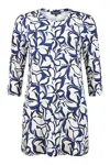 Sundays Women's Flower Tunic Dress In Royal Blue