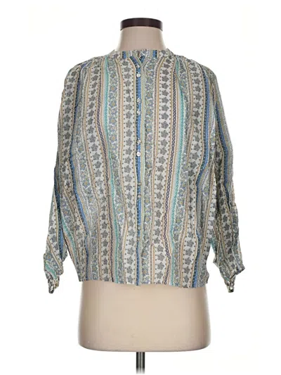 Pre-owned Sundays 3/4 Sleeve Blouse In Blue