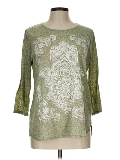 Pre-owned Sundays 3/4 Sleeve T-shirt In Green