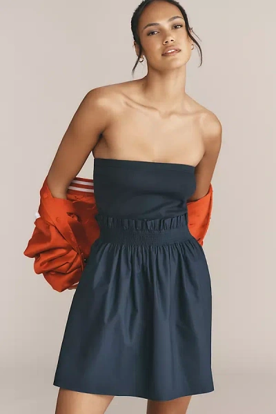 Sundays Adella Strapless Mini Dress In Blue