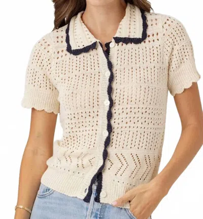 SUNDAYS SUNDAYS AGNES SWEATER POLO IN CREAM