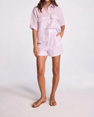 Sundays Aida Shorts In Lavender Stripe