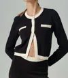 Sundays Amora Cardigan In Black/ivory In Multi
