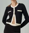 Sundays Amora Buttons Down Cardigan In Black In Black