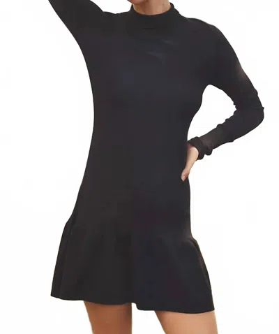 Sundays Andes Soft Mock Neck Mini Dress In Black