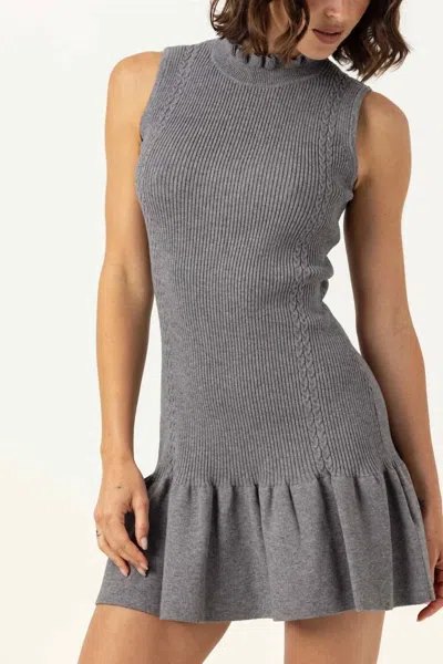Sundays Anissa Sweater Dress In Grey In Gray