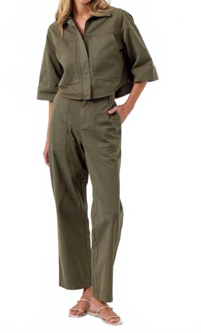 Sundays Annora Boxy-style Jacket In Moss In Green