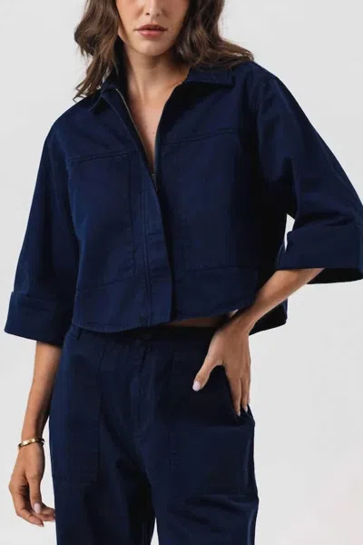 Sundays Anora Boxy Jacket In Navy In Blue