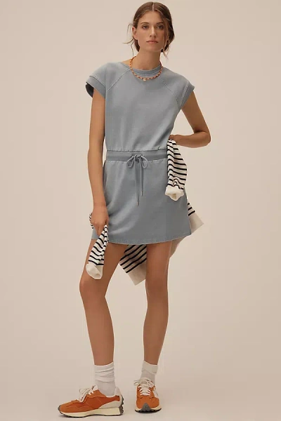 Sundays Apollo Cap-sleeve Mini Dress In Blue