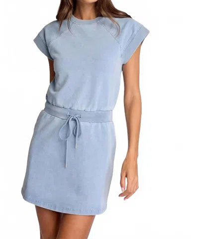 Sundays Apollo Mini Dress In Light Wash Denim In Blue