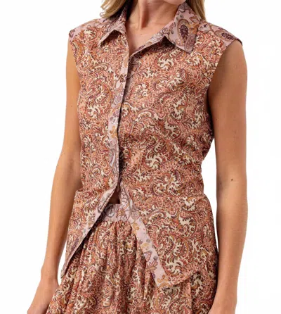 Sundays Arlyn Shirt In Floral Vine In Multi