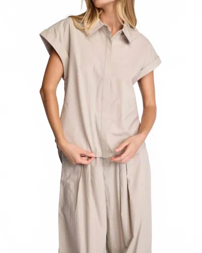 SUNDAYS ASHER BUTTON UP SHIRT IN WILLOW GRAY