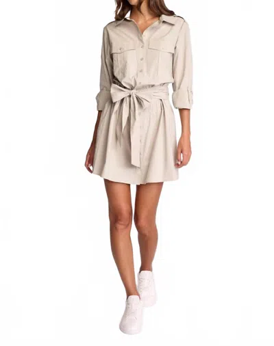 Sundays Asterin Mini Dress In Willow Gray In White