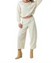 Sundays Audelia Wide Leg Pants In Coconut Milk In White