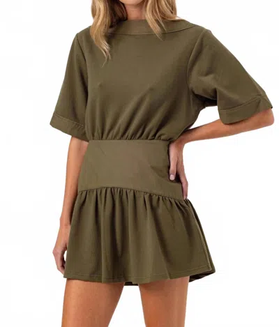 Sundays Aveline Dress In Olive In Green