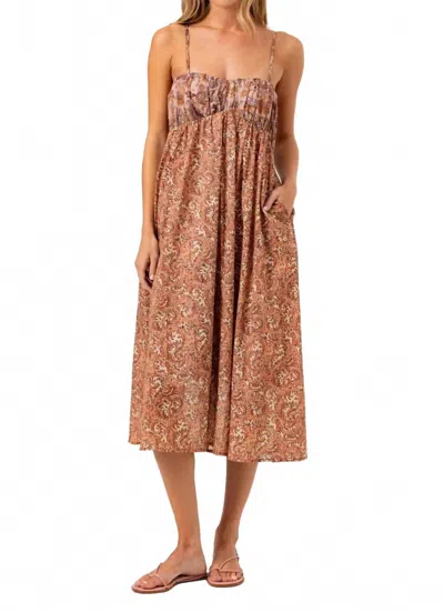 Sundays Barker Spring Maxi Dress In Floral Vine In Multi