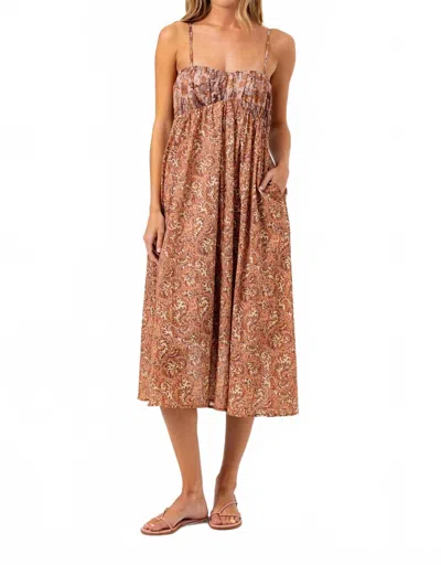 Sundays Barker Tank Maxi Dress In Floral Vine In Animal Print