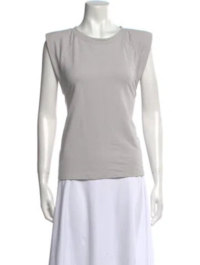 Pre-owned Sundays Bateau Neckline Sleeveless T-shirt In Gray