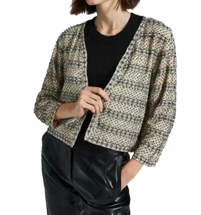Sundays Beaded Jacket In Beige In Black
