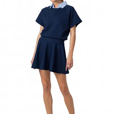 Sundays Bijou Mini Dress In Blue