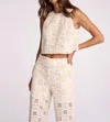 Sundays Bowie Top In Cream Crochet