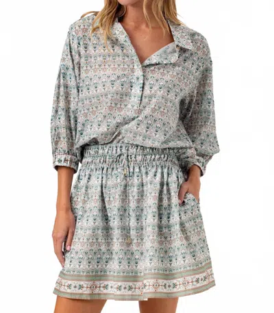 Sundays Brooklyn Collared Shirt In Damask Willow In Gray